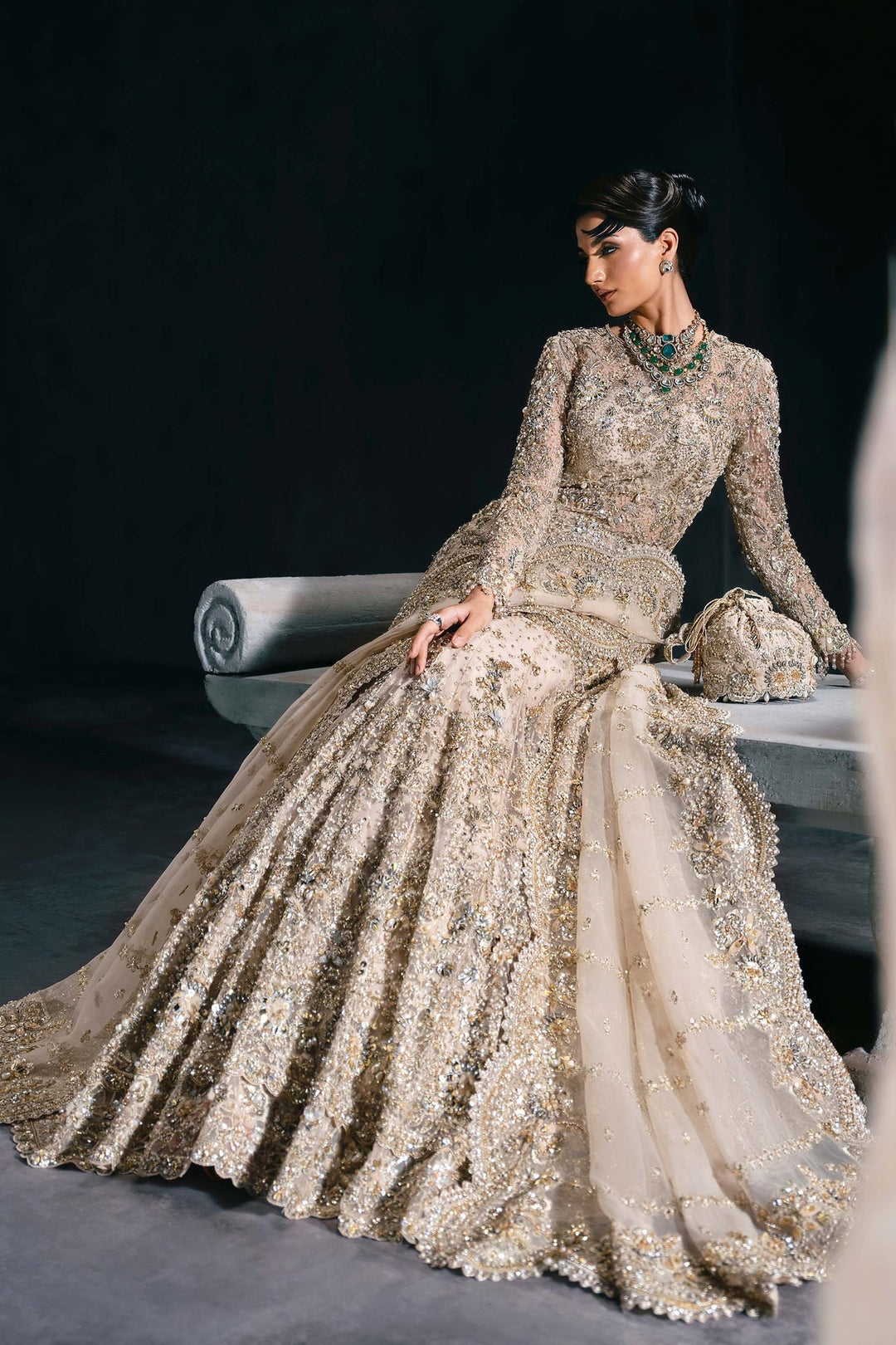 Majestic Pakistani Bridal Lehenga & Shirt for Wedding
