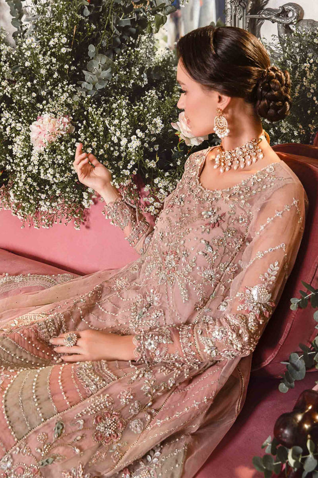 Latest Walima Dress in Pink Bridal Lehenga and Kameez Style