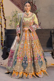 Latest Wedding Dress in Pishwas Frock Lehenga Style