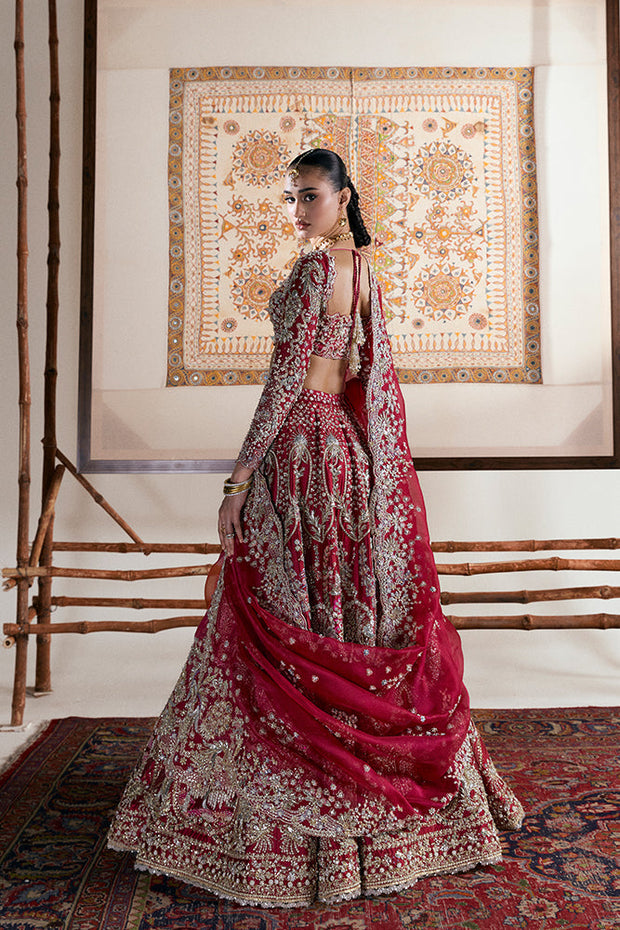 Latest Indian Bridal Dress in Red Lehenga and Choli Style