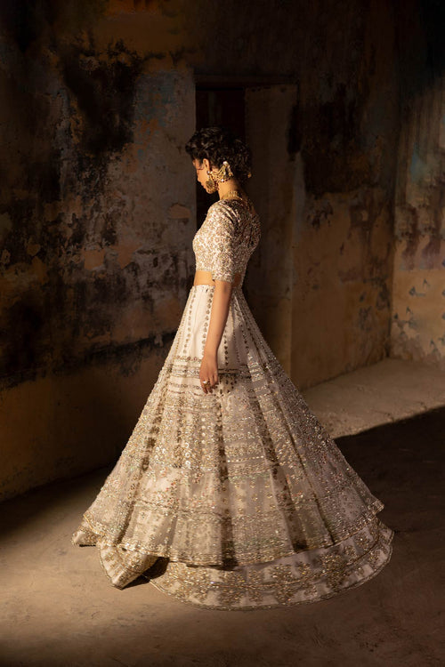 Latest Pakistani Bridal Dress in Double-Layered Lehenga Style