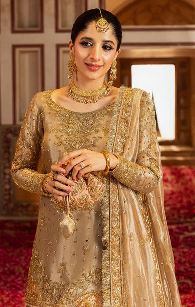 Latest Pakistani Bridal Dress in Gharara Kameez Dupatta Style