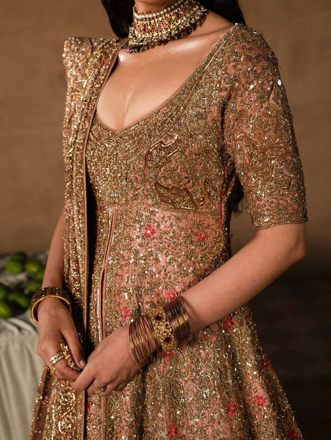 Latest Pakistani Bridal Dress in Pishwas and Gharara Style