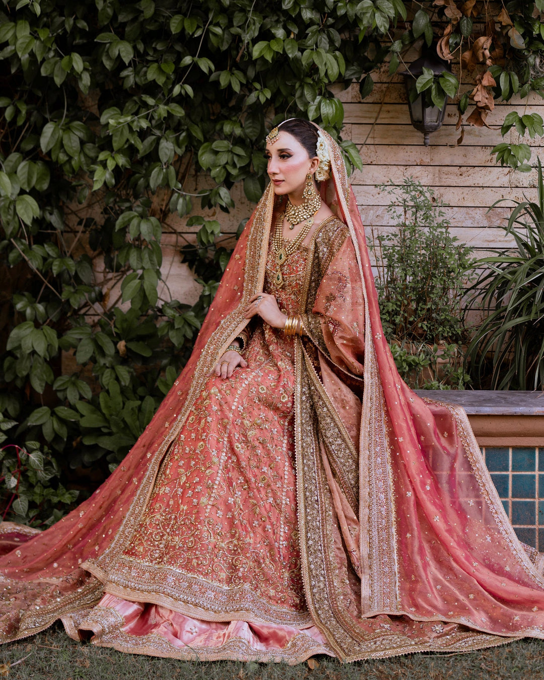 Latest Pakistani Bridal Dress in Pishwas and Lehenga Style