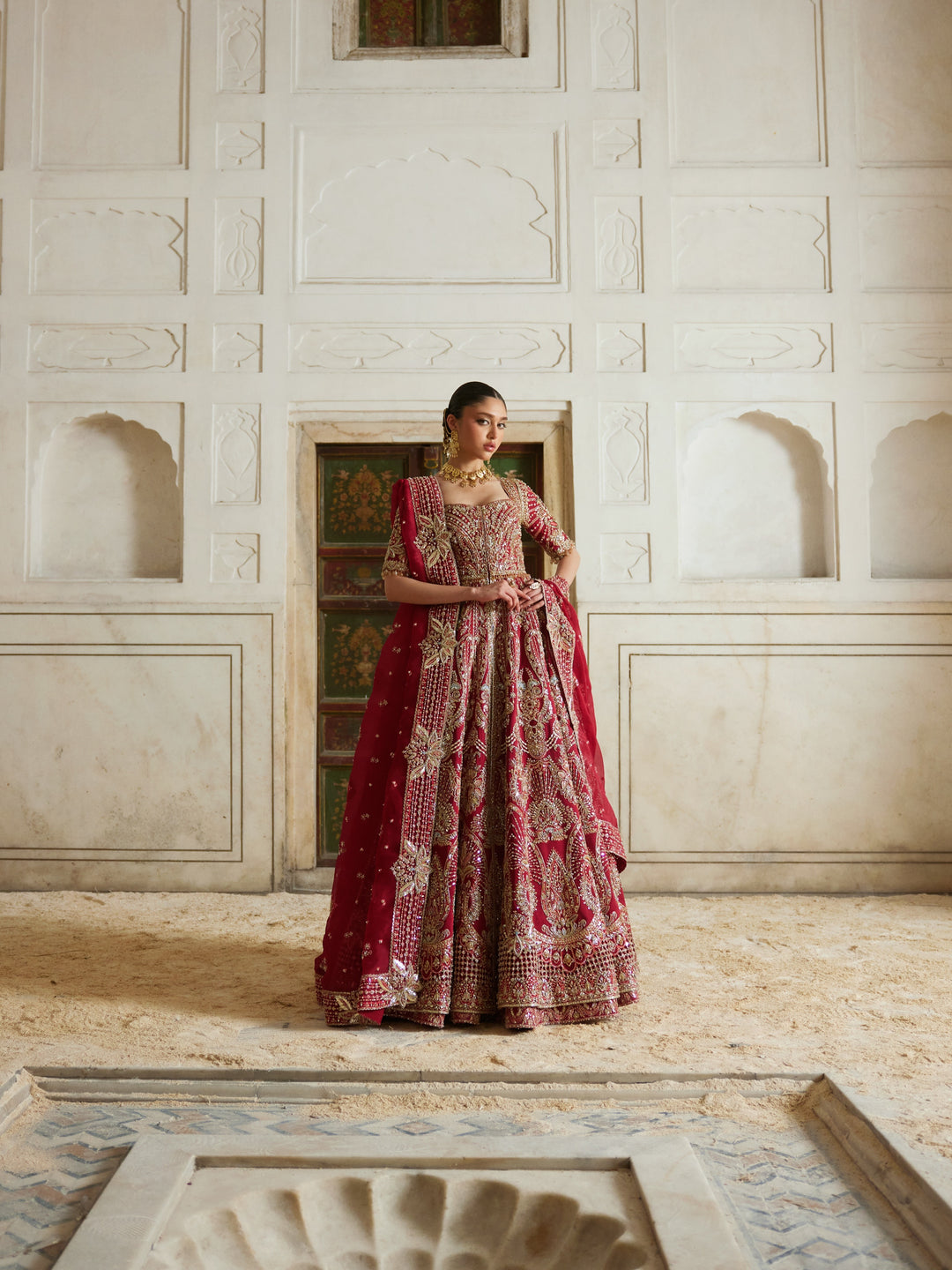 Latest Pakistani Bridal Dress in Pishwas and Lehenga Style