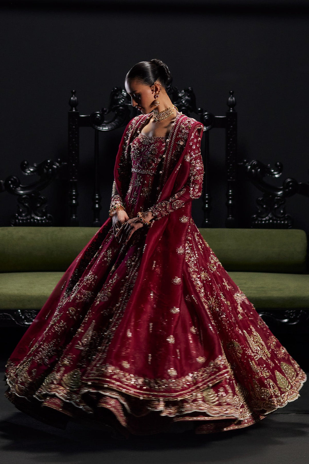 Latest Pakistani Bridal Dress in Pishwas and Lehenga Style