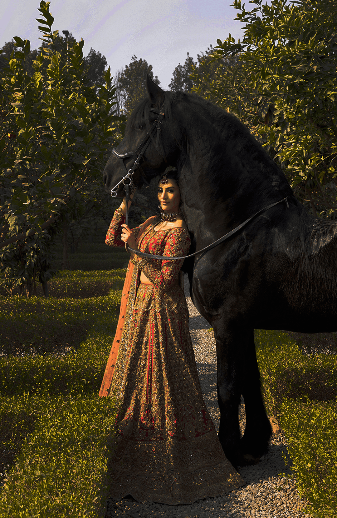 Latest Pakistani Bridal Outfit in Choli and Lehenga Style