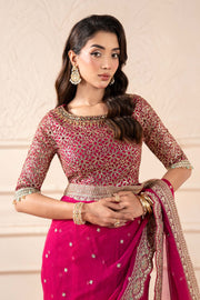 Latest Pakistani Party Wear in Embroidered Chiffon Saree Style