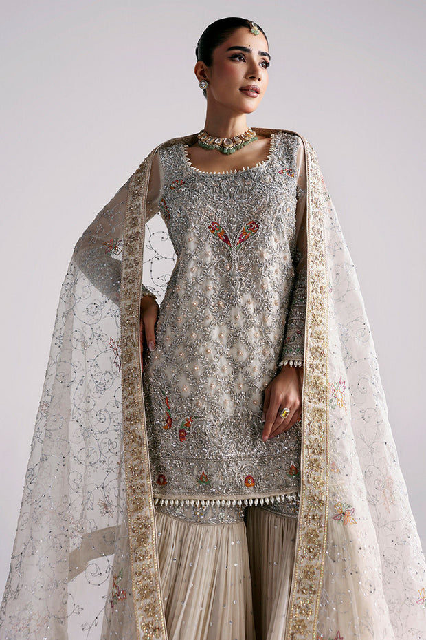 Latest Pakistani Wedding Dress in Bridal Gharara Shirt Style