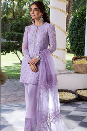Lavender Embellished Pakistani  Party Dress In Trouser Style