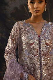 Powder Pink & Plum Pakistani Party Dress
