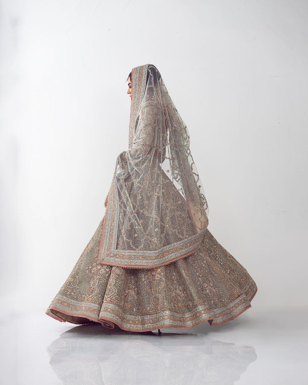 Lehenga Choli and Dupatta Bridal Wedding Dress