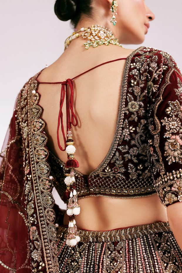 Lehenga Choli Dupatta Pakistani Bridal Dress