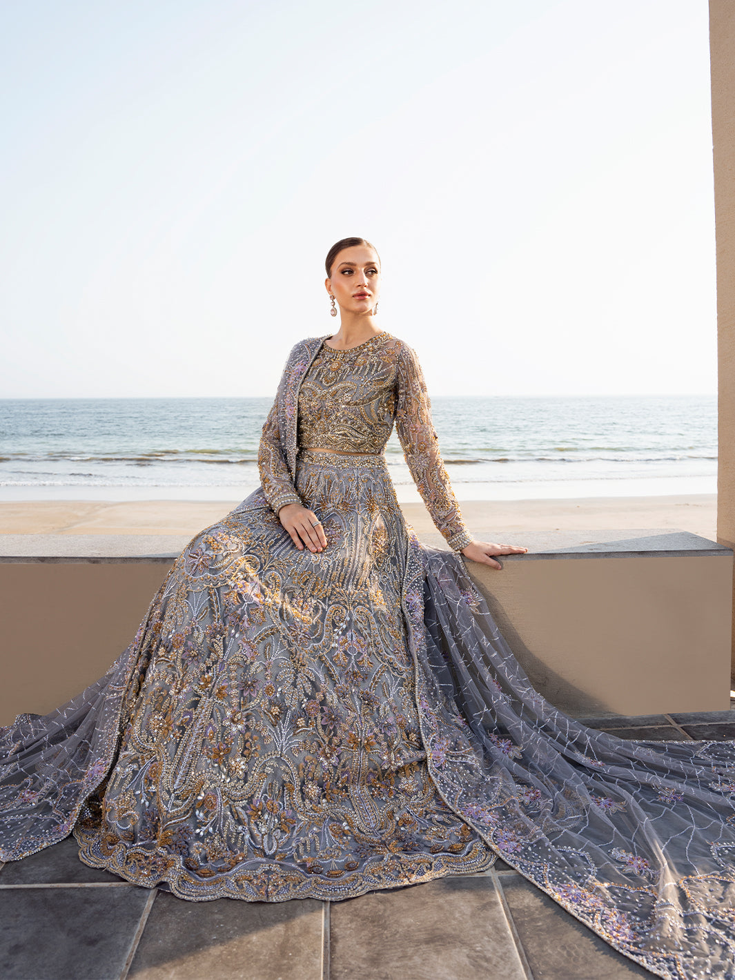 Elegant Pakistani Bridal Lehenga Choli with Dupatta