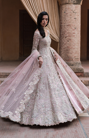 Lehenga Gown Pink Pakistani Bridal Dress