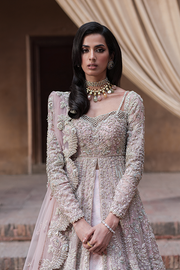Lehenga Gown Pink Pakistani Bridal Dress for Wedding