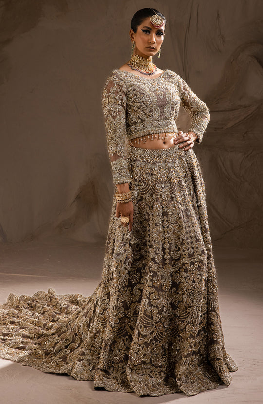 Lehenga and Choli Embellished Pakistani Bridal Outfit