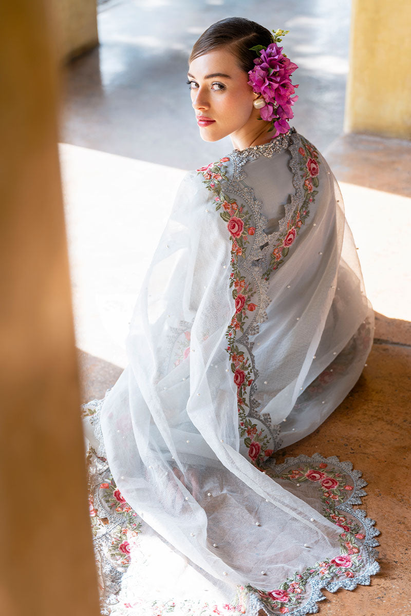Light Blue Pakistani Salwar Kameez and Dupatta
