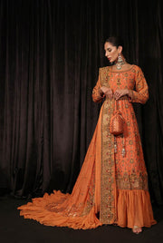 Long Tail Pakistani Bridal Maxi Dress with Dupatta Online