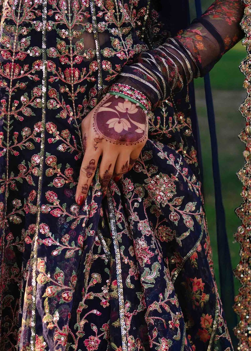 Luxurious Pakistani Bridal Outfit in Pishwas Style Online