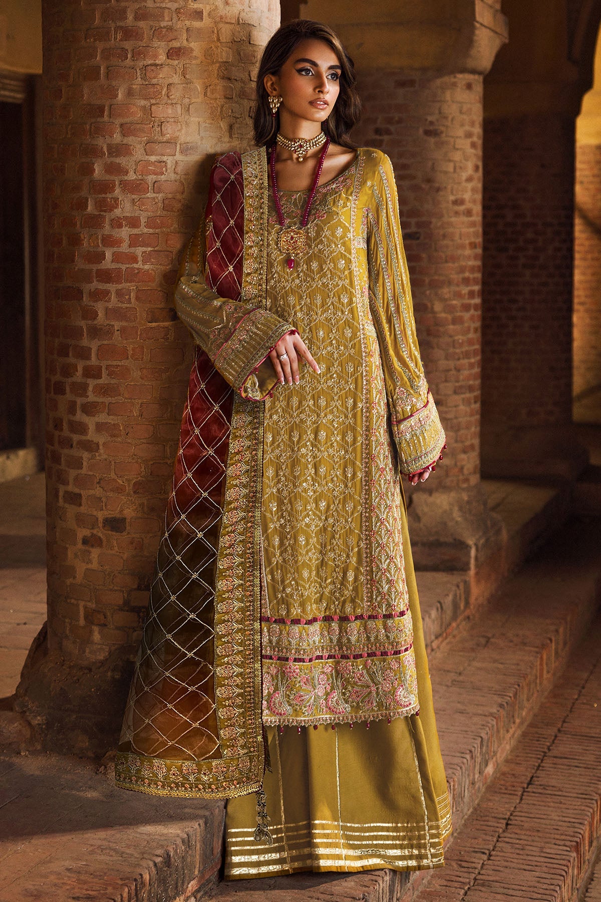 Sophisticated Green Chinon Designer Party Wear Readymade Salwar Suit With Green Chinon main image 0