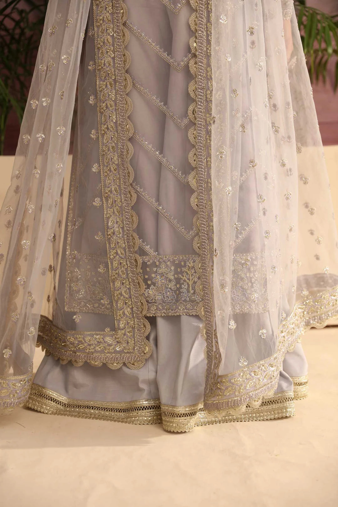 Luxury Designer Pakistani Wedding Dress in Lavender