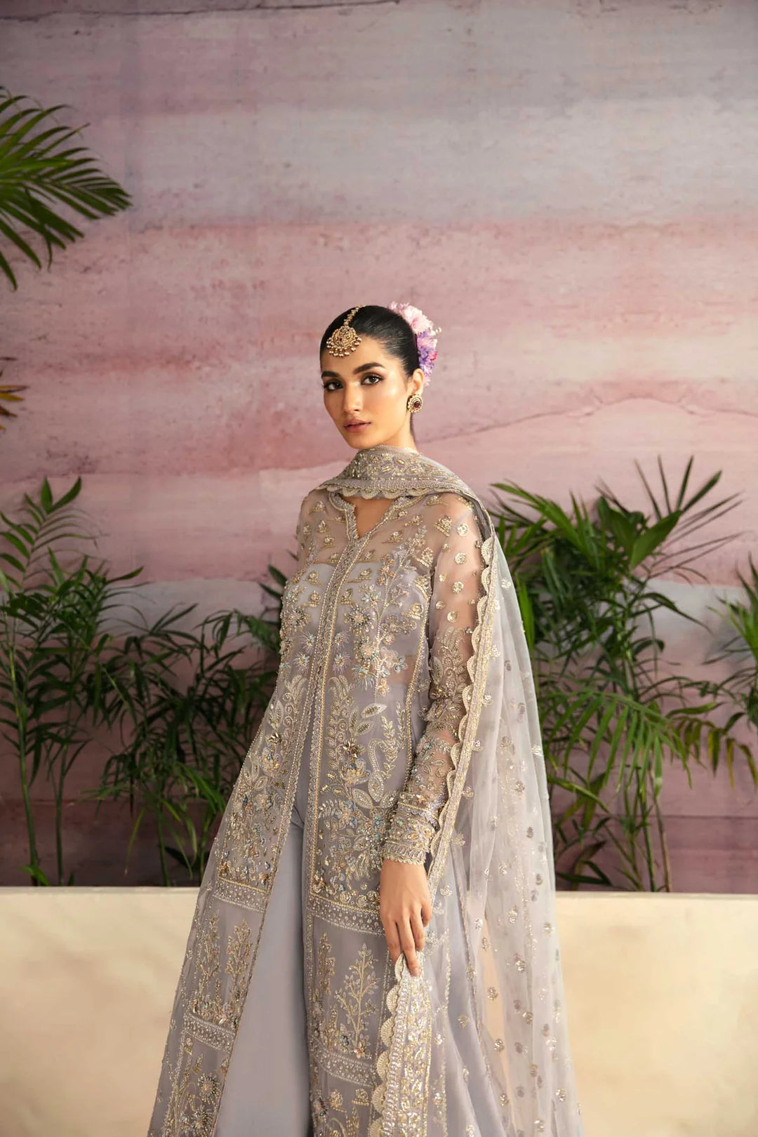 Luxury Designer Pakistani Wedding Dress in Lavender