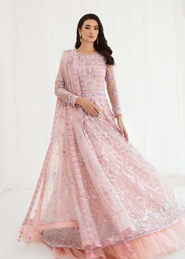Luxury Embroidered Pakistani Wedding Dress in Huge Flare Pishwas Style