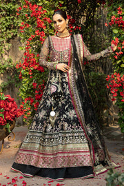 Luxury Heavily Embellished Black Pakistani Wedding Dress Pishwas Style