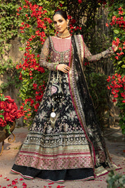 Luxury Heavily Embellished Black Pakistani Wedding Dress Pishwas Style