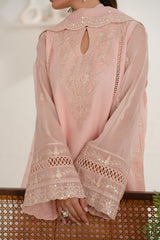 Luxury Pakistani Salwar Kameez Pink Embroidered Salwar Suit Dupatta