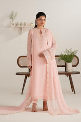 Luxury Pakistani Salwar Kameez Pink Embroidered Salwar Suit with Dupatta