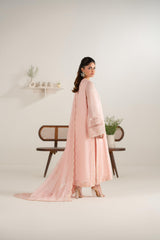 Luxury Pakistani Salwar Kameez Pink Embroidered Salwar with Dupatta