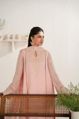 Luxury Pakistani Salwar Kameez Pink Embroidered Suit with Dupatta