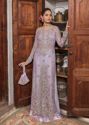 Luxury Pastel Lilac Embroidered Pakistani Wedding Dress Kameez Sharara