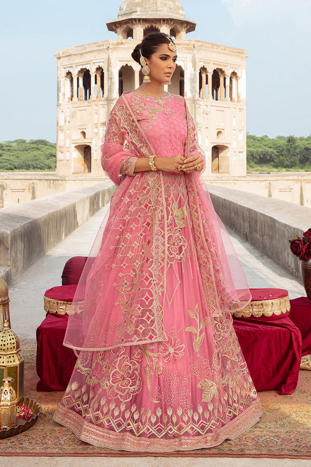 Luxury Pink Embroidered Pakistani Wedding Dress Lehenga Choli