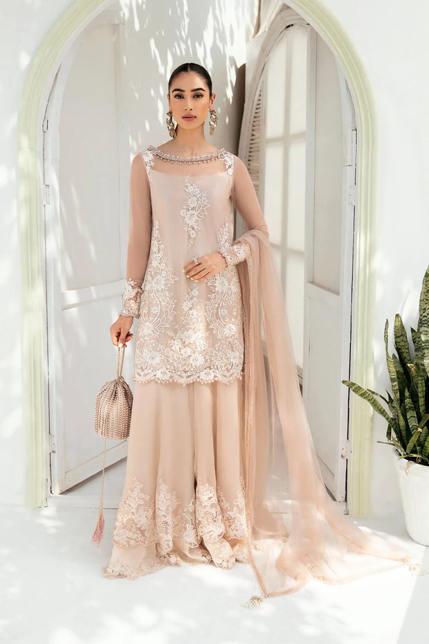 Luxury Rose Gold Pakistani Salwar Kameez Dupatta Suit MEDIUM Luxury Rose Gold Pakistani Salwar Kameez Dupatta Suit MEDIUM