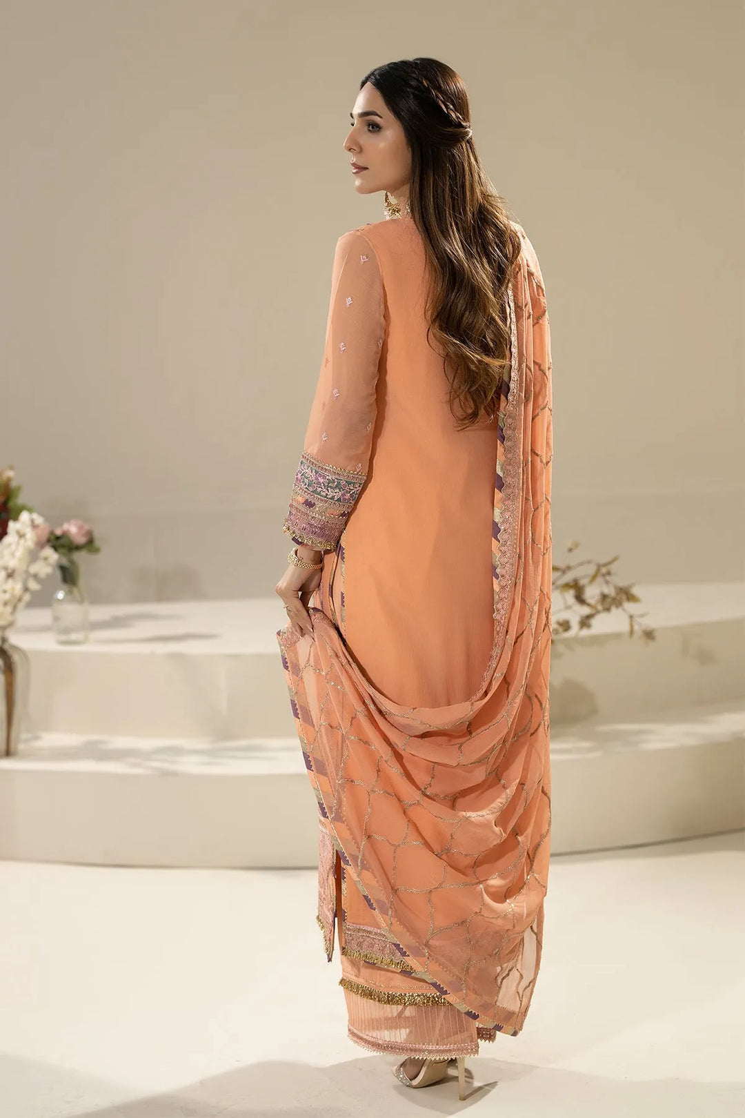 Festive Embroidered Organza Dress Set
