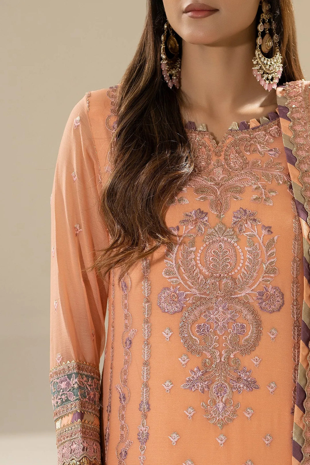 Festive Embroidered Organza Dress Set