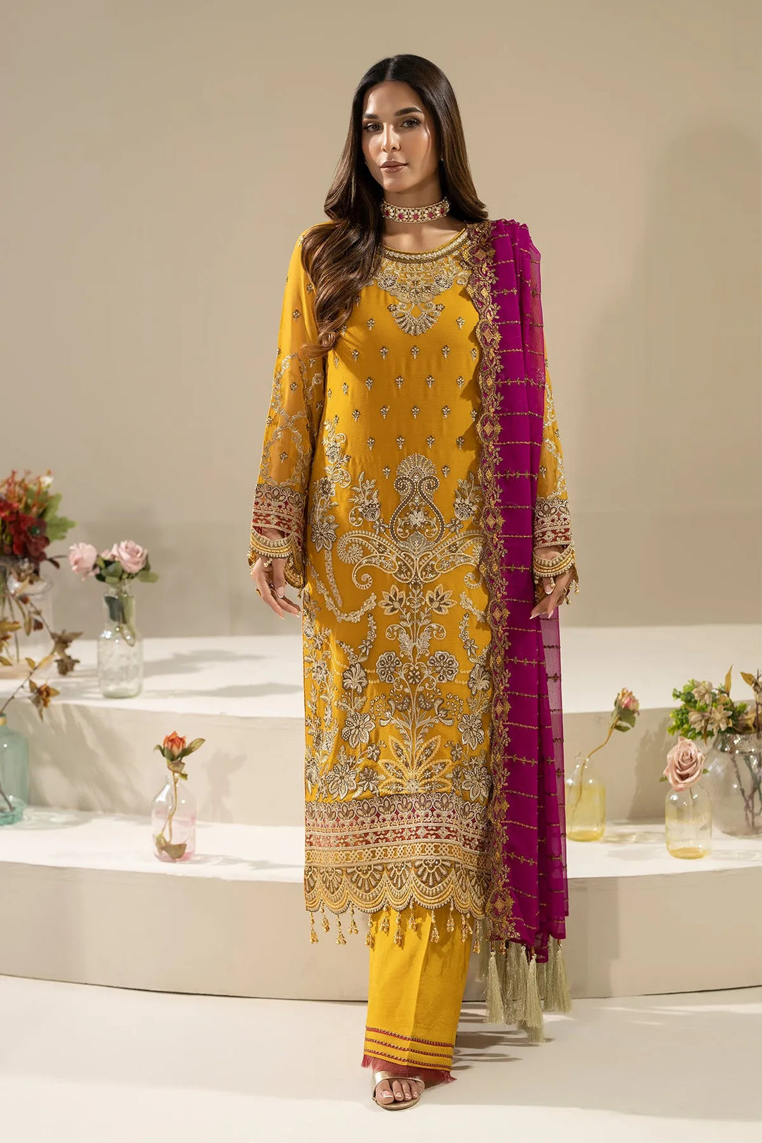 Redefine Embroidered Dress Set