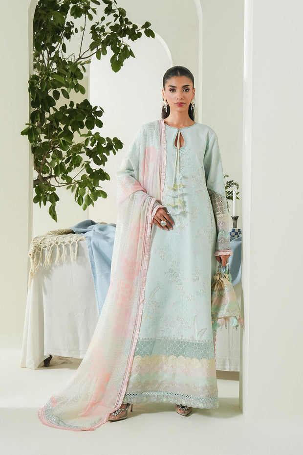 Elegant Embroidered Lawn Pakistani Party Dress