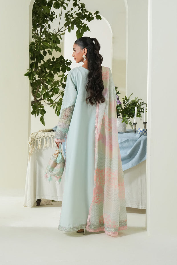Elegant Embroidered Lawn Pakistani Party Dress