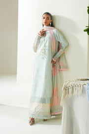 Elegant Embroidered Lawn Pakistani Party Dress