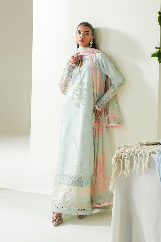 Elegant Embroidered Lawn Pakistani Party Dress