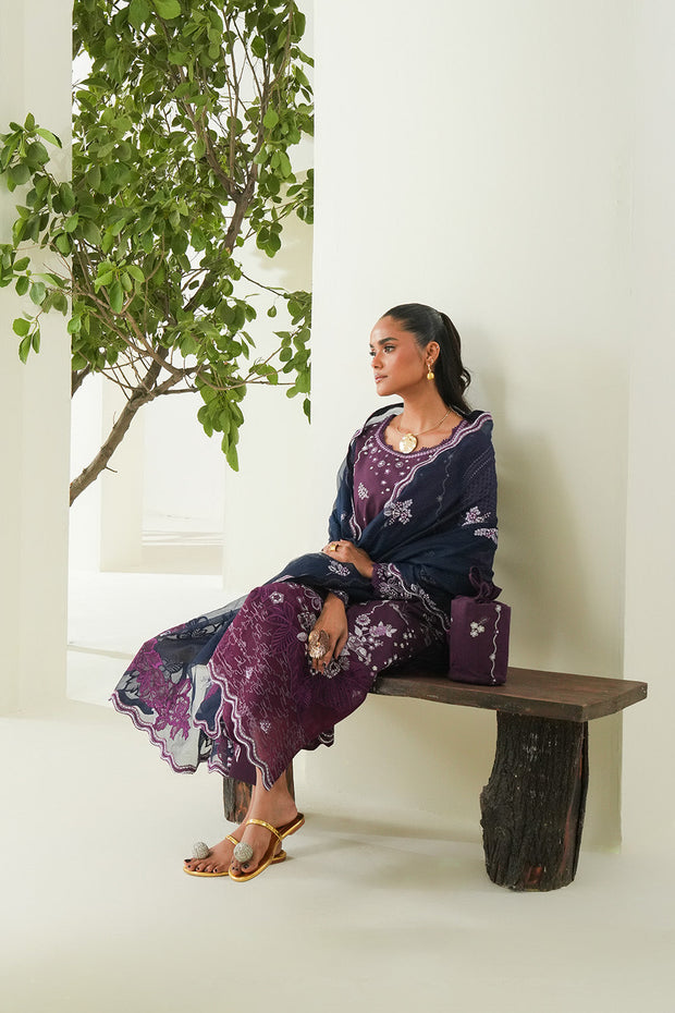 Elegant Embroidered Lawn Pakistani Dress