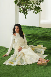 Lime Green Embroidered Lawn Shirt