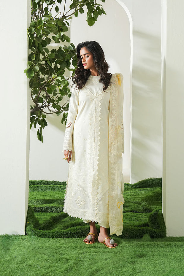 Lime Green Embroidered Lawn Shirt
