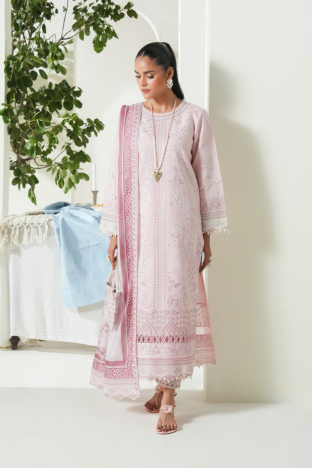 Cream Embroidered Lawn Ensemble Pakistani Party Dress