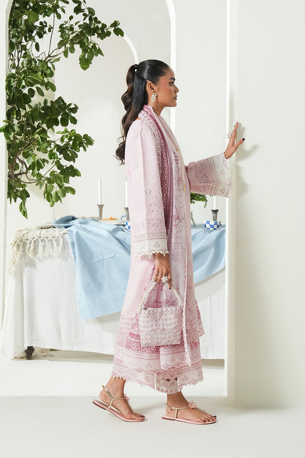 Cream Embroidered Lawn Ensemble Pakistani Party Dress