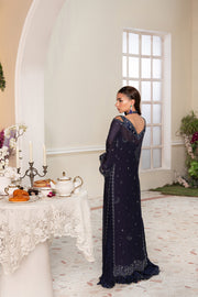 Beige Embroidered Organza Ensemble With Dupatta Pakistani Party